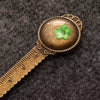 Alloy Retro Pastoral Style Dried Flower Metal Multifunctional Bookmark