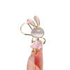 Alloy Retro Rabbit Antiexposure Brooch With Flower Shape Electroplated For Women's Summer Shirt Accessories