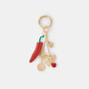 Alloy Retro Simple Chili Shape Bag Accessory With Heart Water Drop Bell Pattern Electroplated