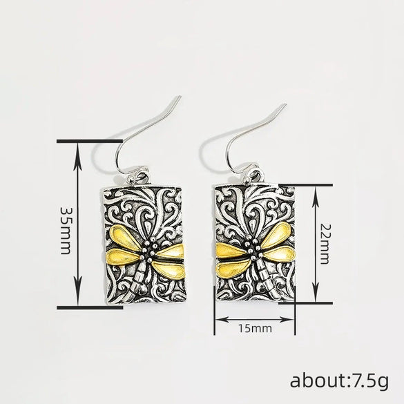 Alloy Retro Style Animal Zodiac Geometric Pattern Earrings For Women