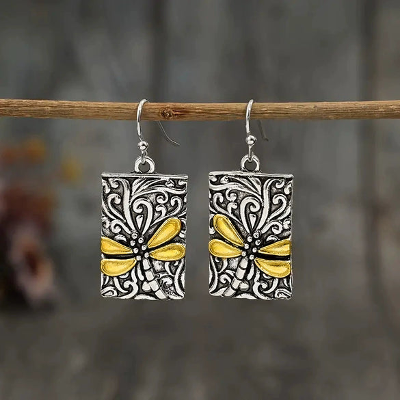Alloy Retro Style Animal Zodiac Geometric Pattern Earrings For Women