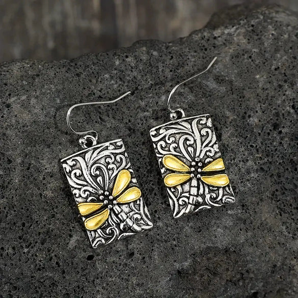 Alloy Retro Style Animal Zodiac Geometric Pattern Earrings For Women