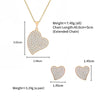 Alloy Retro Style Electroplated Heart Earrings And Pendant Jewelry Set