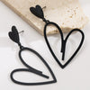 Alloy Retro Style Hollow Love Peach Heart Electroplated Women's Earrings Jewelry