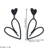 Alloy Retro Style Hollow Love Peach Heart Electroplated Women's Earrings Jewelry