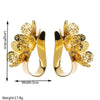 Alloy Retro Threedimensional Flower Electroplated Women's Earrings