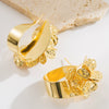 Alloy Retro Threedimensional Flower Electroplated Women's Earrings