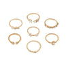 Alloy Rhinestone Acrylic Drill Retro Simple Electroplated Unisex And Women's Mans Star Mans Crescent Ring