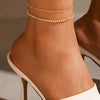 Alloy Rhinestone Anklet Geometric Style Unisex Foot Decoration