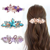 Alloy Rhinestone Bow Pearl Flower Crystal Hairpin For Women Electroplated Hair Accessory