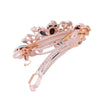 Alloy Rhinestone Bow Pearl Flower Crystal Hairpin For Women Electroplated Hair Accessory