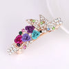 Alloy Rhinestone Bow Pearl Flower Crystal Hairpin For Women Electroplated Hair Accessory