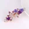 Alloy Rhinestone Bow Pearl Flower Crystal Hairpin For Women Electroplated Hair Accessory