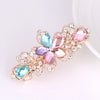 Alloy Rhinestone Bow Pearl Flower Crystal Hairpin For Women Electroplated Hair Accessory