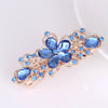 Alloy Rhinestone Bow Pearl Flower Crystal Hairpin For Women With Electroplating