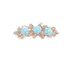 Alloy Rhinestone Bow Pearl Flower Crystal Hairpin For Women With Electroplating