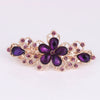 Alloy Rhinestone Bow Pearl Flower Crystal Hairpin For Women With Electroplating