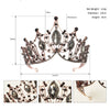Alloy Rhinestone Bridal Tiara Baroque Vintage Black Crown Wedding Dress Accessories