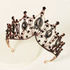 Alloy Rhinestone Bridal Tiara Baroque Vintage Black Crown Wedding Dress Accessories