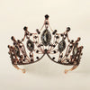 Alloy Rhinestone Bridal Tiara Baroque Vintage Black Crown Wedding Dress Accessories