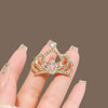 Alloy Rhinestone Crown Brooch Electroplating Female Accessories