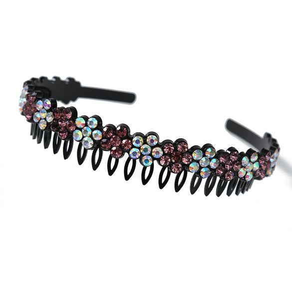 Alloy Rhinestone Crownstyled Electroplated Women's Headband