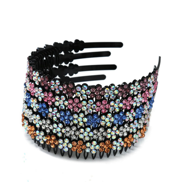 Alloy Rhinestone Crownstyled Electroplated Women's Headband