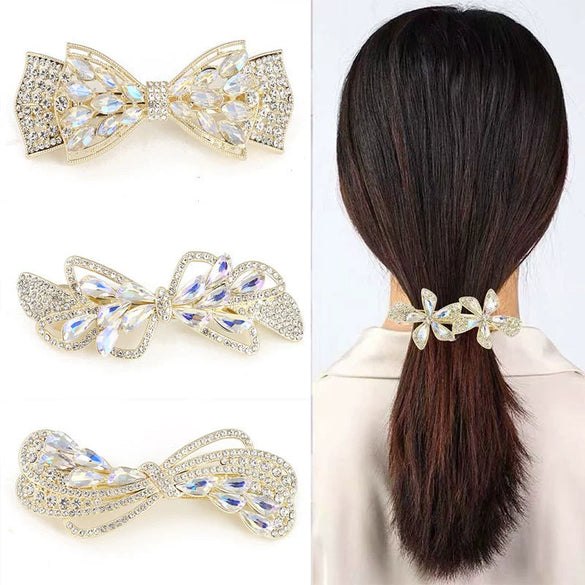 Alloy Rhinestone Crystal Women's Hair Top Clip