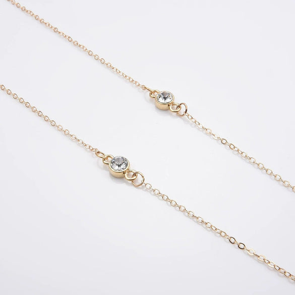 Alloy Rhinestone Eye Glasses Chain Non Slip Hanging Neck Eyewear Accessory For Women