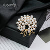 Alloy Rhinestone Flower Electroplated Brooch For Unisex As Clothing Accessory