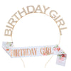 Alloy Rhinestone Hair Band Shoulder Strap Set Crown Etiquette Belt Semimanual Semimechanical Metal