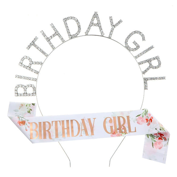 Alloy Rhinestone Hair Band Shoulder Strap Set Crown Etiquette Belt Semimanual Semimechanical Metal