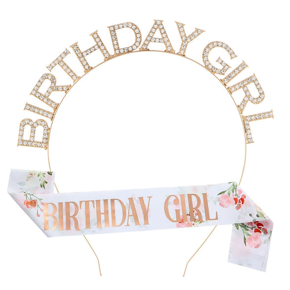 Alloy Rhinestone Hair Band Shoulder Strap Set Crown Etiquette Belt Semimanual Semimechanical Metal