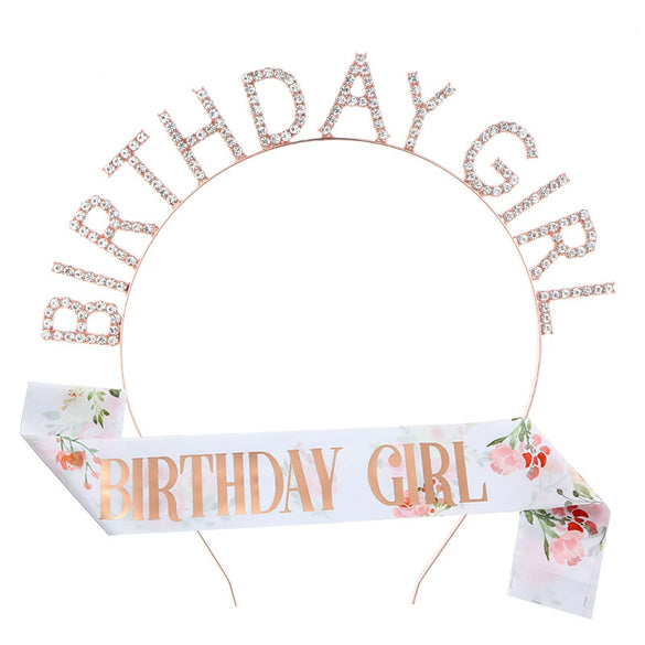 Alloy Rhinestone Hair Band Shoulder Strap Set Crown Etiquette Belt Semimanual Semimechanical Metal