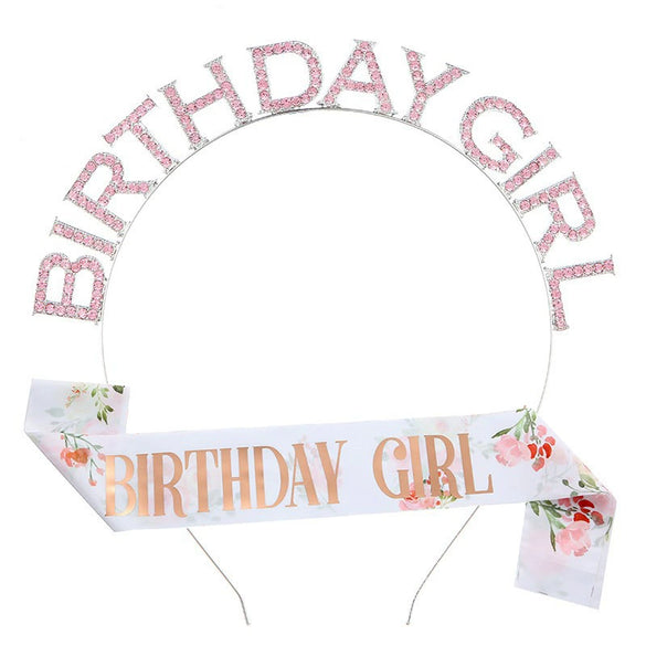 Alloy Rhinestone Hair Band Shoulder Strap Set Crown Etiquette Belt Semimanual Semimechanical Metal