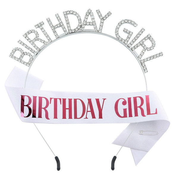 Alloy Rhinestone Headband Shoulder Strap Electroplated Simple Style With Letters Numbers Text For Women As Party Gift
