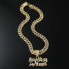 Alloy Rhinestone Hip Hop Letter Pendant Necklace