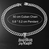 Alloy Rhinestone Hip Hop Letter Pendant Necklace