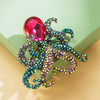 Alloy Rhinestone Inlaid Starfish Geometric Brooch For Women Natural Style Decorative Pin