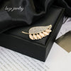 Alloy Rhinestone Leaf Brooch With Electroplating Fashionable Plants Flowers Style For Women And Unisex