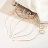 Alloy Rhinestone Letter Hairband Electroplated Women's Hair Accessories