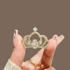 Alloy Rhinestone Women's Crown Brooch Electroplated Highend Elegant Accessories