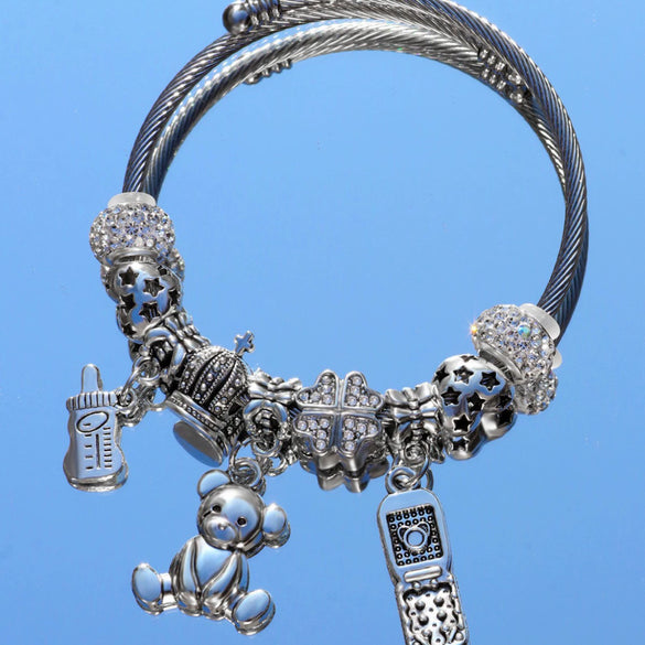 Alloy Rhombus Pattern Electroplated Adjustable Unisex Bracelet