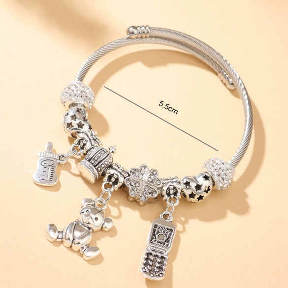 Alloy Rhombus Pattern Electroplated Adjustable Unisex Bracelet