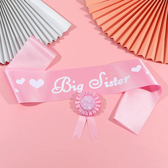 Alloy Ribbon Badge Crown Threepiece Set Pink Headwear For Baby Girl Dress Up With Printing Process
