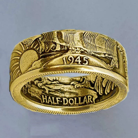Alloy Ring With Letters Numbers Text Pattern And Electroplating For Men And Women