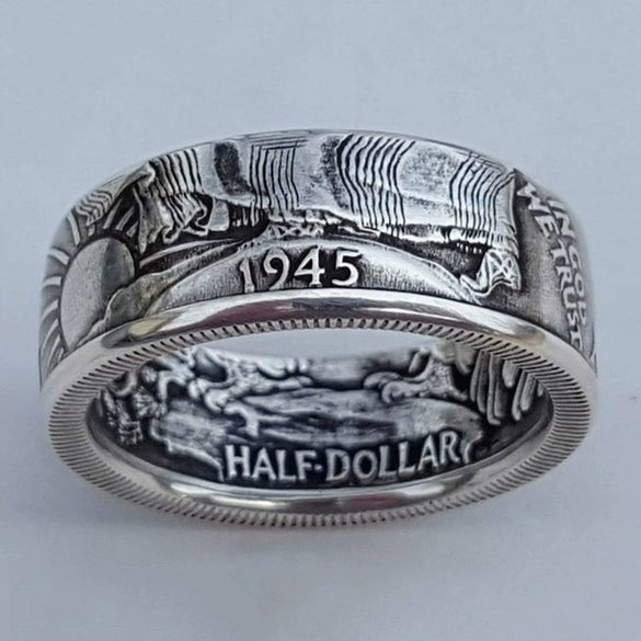 Alloy Ring With Letters Numbers Text Pattern And Electroplating For Men And Women