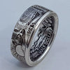 Alloy Ring With Letters Numbers Text Pattern And Electroplating For Men And Women