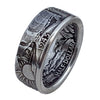 Alloy Ring With Letters Numbers Text Pattern And Electroplating For Men And Women