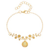 Alloy Rose Flower Pendant Necklace With Baking Paint For Women